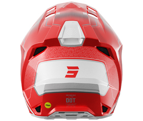 Casque cross Shot Lite Challenger Rouge 2026 Derrière