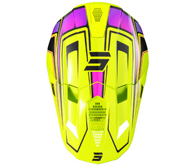 Casque cross Shot Lite Glory Jaune Fluo 2027 Dessus
