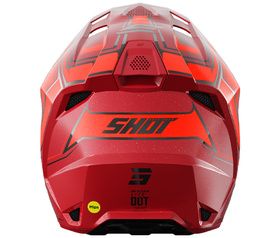Casque cross Shot Lite Glory Rouge 2027 Derrière