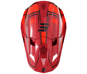 Casque cross Shot Lite Glory Rouge 2027 Dessus