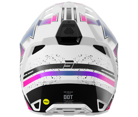 Casque cross Shot Lite Racing Blanc-Rose 2026 Derrière
