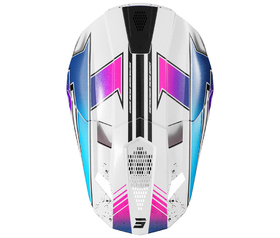 Casque cross Shot Lite Racing Blanc-Rose 2026 Dessus
