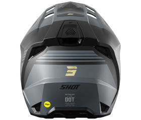 Casque cross Shot Lite S10 Noir-Gris 2026 Derrière