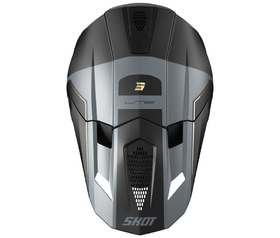 Casque cross Shot Lite S10 Noir-Gris 2026 Dessus