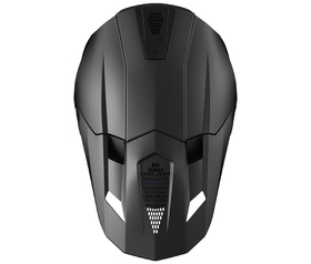 Casque cross Shot Lite Solid Noir 2026 Dessus