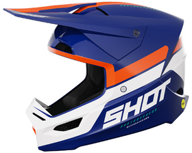 Casque cross Shot Race Iron Bleu Orange 2024