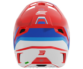 Casque cross Shot Speed Atomic Rouge 2026 Derrière
