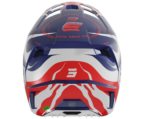 Casque cross Shot Speed Beast Bleu-Rouge 2026 Derrière