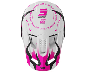 Casque cross Shot Speed Beast Rose 2026 Dessus