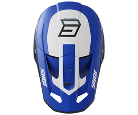Casque cross Shot Speed Hybrid Bleu 2026 Dessus