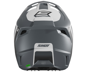 Casque cross Shot Speed Hybrid Gris 2026 Derrière