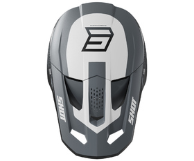 Casque cross Shot Speed Hybrid Gris 2026 Dessus