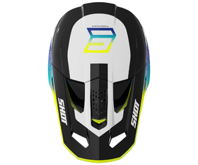Casque cross Shot Speed Hybrid Jaune Fluo 2026 Dessus