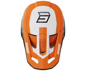Casque cross Shot Speed Hybrid Orange 2026 Dessus