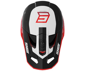 Casque cross Shot Speed Hybrid Rouge 2026 Dessus