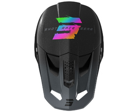 Casque cross Shot Speed Rac Noir 2027 Dessus