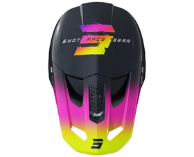 Casque cross Shot Speed Rac Rose 2027 Dessus