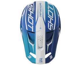 Casque cross Shot Speed Side Bleu 2027 Dessus