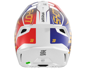 Casque cross Shot Speed Side Rouge-Bleu 2027 Derrière