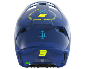 Casque cross Shot Speed Tiger Bleu 2027 Derrière