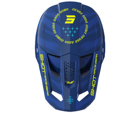 Casque cross Shot Speed Tiger Bleu 2027 Dessus