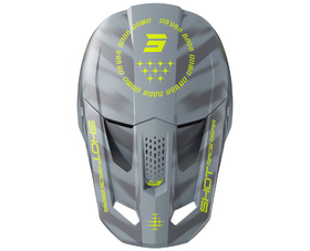 Casque cross Shot Speed Tiger Gris 2027 Dessus
