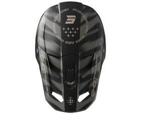 Casque cross Shot Speed Tiger Noir 2027 Dessus