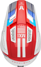 Casque cross Thor Fleet Defy Rouge 2027 Dessus