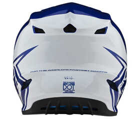 Casque cross Troy Lee Designs GP Block Bleu-Blanc Derrière