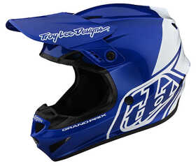 Casque cross Troy Lee Designs GP Block Bleu-Blanc