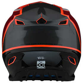 Casque cross Troy Lee Designs GP Nova Orange Derrière