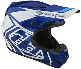 Casque cross Troy Lee Designs GP Overload Bleu Côté