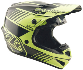 Casque cross Troy Lee Designs GP Pro Segment Jaune Fluo 2026 Côté