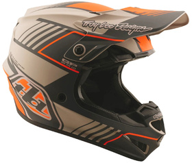 Casque cross Troy Lee Designs GP Pro Segment Taupe 2026 Côté