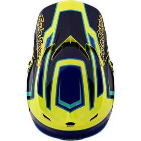 Casque cross Troy Lee Designs GP Ritn Jaune Fluo 2023 Dessus