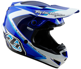 Casque cross Troy Lee Designs GP Shutter Bleu 2026 Côté