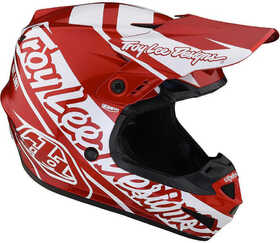 Casque cross Troy Lee Designs GP Slice Rouge 2023 Côté