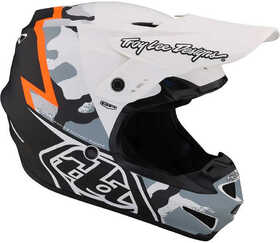 Casque cross Troy Lee Designs GP Volt Blanc 2023 Côté