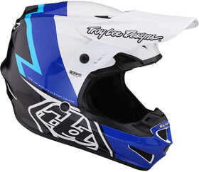 Casque cross Troy Lee Designs GP Volt Bleu 2023 Côté