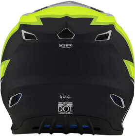 Casque cross Troy Lee Designs GP Volt Jaune Fluo 2023 Derrière