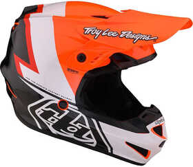 Casque cross Troy Lee Designs GP Volt Orange 2023 Côté