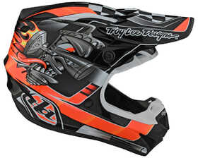 Casque cross Troy Lee Designs SE4 Polyacrylite Carb Noir Côté