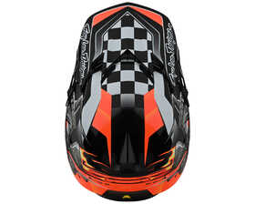 Casque cross Troy Lee Designs SE4 Polyacrylite Carb Noir Dessus