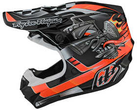 Casque cross Troy Lee Designs SE4 Polyacrylite Carb Noir