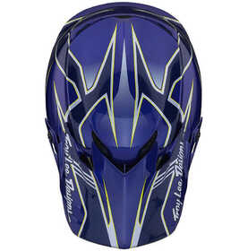 Casque cross Troy Lee Designs SE4 Polyacrylite Matrix Bleu 2023 Dessus