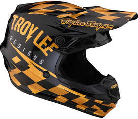 Casque cross Troy Lee Designs SE4 Polyacrylite Race Shop Noir 2023 Côté