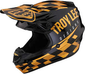 Casque cross Troy Lee Designs SE4 Polyacrylite Race Shop Noir 2023