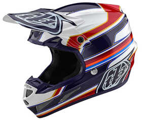 Casque cross Troy Lee Designs SE4 Composite Speed Blanc-Rouge