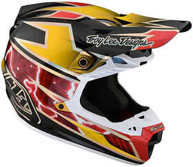 Casque cross Troy Lee Designs SE5 Carbon Lightning Gold 2023 Côté