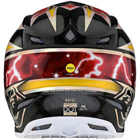 Casque cross Troy Lee Designs SE5 Carbon Lightning Gold 2023 Derrière